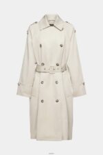 Women Esprit Light Taupe Double-breasted trench coat Coats XF4444266 - Image 5