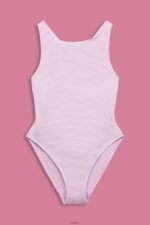 Women Esprit Lilac Cross Back Textured Swimsuit Swim XF444480 - Image 4
