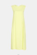 Women Esprit Lime Yellow RAYON SILK Tank Dress Dresses XF4444452 - Image 4