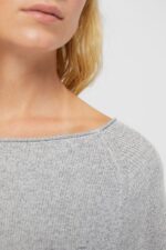 Women Esprit Medium Grey Knitted bat sleeve jumper Sweaters XF4444544 - Image 3