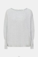 Women Esprit Medium Grey Knitted bat sleeve jumper Sweaters XF4444544 - Image 5