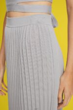 Women Esprit Medium Grey Pleated midi skirt Skirts XF4444481 - Image 3