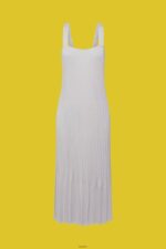 Women Esprit Medium Grey Pleated strap dress Dresses XF4444490 - Image 5