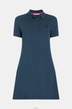 Women Esprit Navy Dolphin Tennis Club Classic Polo Dress Dresses XF4444506 - Image 4