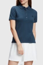 Women Esprit Navy Dolphin Tennis Club Classic Polo Polos XF4444496