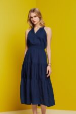 Women Esprit Navy Dresses light woven Dresses XF4444100