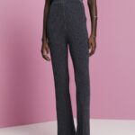 Women Esprit Navy Glitter effect knitted trousers Trousers & Pants XF4444259
