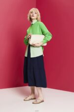Women Esprit Navy Midi skirt Skirts XF4444239 - Image 2