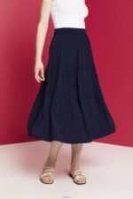 Women Esprit Navy Midi skirt Skirts XF4444239