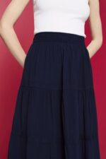 Women Esprit Navy Midi skirt Skirts XF4444239 - Image 3