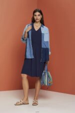 Women Esprit Navy Mini dress with a smocked waist Dresses XF4444228 - Image 2