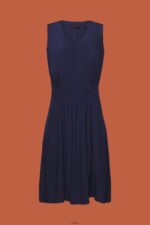 Women Esprit Navy Mini dress with a smocked waist Dresses XF4444228 - Image 5