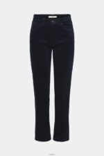 Women Esprit Navy Mom fit cord trousers Trousers & Pants XF4444253 - Image 5