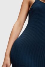 Women Esprit Navy Pleated strap dress Dresses XF4444388 - Image 4