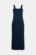 Women Esprit Navy Pleated strap dress Dresses XF4444388 - Image 6