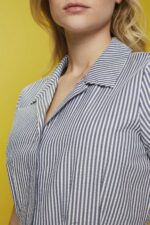Women Esprit Navy Seersucker shirt dress, 100% cotton Dresses XF4444179 - Image 3