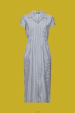 Women Esprit Navy Seersucker shirt dress, 100% cotton Dresses XF4444179 - Image 5