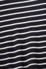 Women Esprit Navy Short-sleeved ribbed sweater Sweaters XF4444319 - Image 4