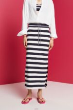 Women Esprit Navy Skirts Knitted Skirts XF4444141