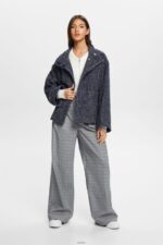 Women Esprit Navy Structured Woven Jacket Jackets XF444420 - Image 2