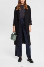 Women Esprit Navy Wide fit striped joggers Joggers XF4444423 - Image 2