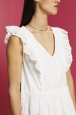 Women Esprit Off White Cotton lace dress Dresses XF4444191 - Image 3