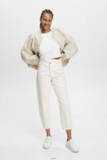 Women Esprit Off White Cropped sleeveless blouse Blouses XF4444308 - Image 2