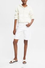 Women Esprit Off White Knit hooded jumper Sweaters XF4444563 - Image 2