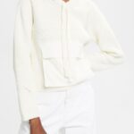 Women Esprit Off White Knit hooded jumper Sweaters XF4444563