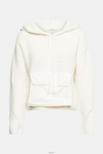 Women Esprit Off White Knit hooded jumper Sweaters XF4444563 - Image 5