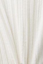 Women Esprit Off White Knitted V-neck top with linen Sweaters XF4444305 - Image 4