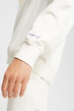 Women Esprit Off White Relaxed Fit Sweatshirt Sweatshirts & Hoodies XF4444523 - Image 3
