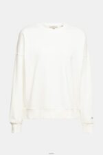 Women Esprit Off White Relaxed Fit Sweatshirt Sweatshirts & Hoodies XF4444523 - Image 5