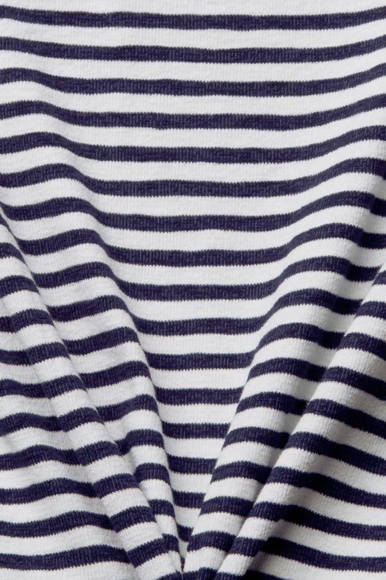 Women Esprit Off White Striped logo t-shirt T-Shirts XF4444537 - Image 4