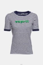Women Esprit Off White Striped logo t-shirt T-Shirts XF4444537 - Image 5