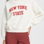 Women Esprit Off White Teddy borg sweater collegiate sweatshirt Sweatshirts & Hoodies XF4444324