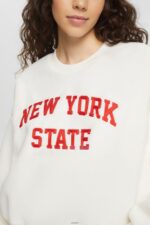 Women Esprit Off White Teddy borg sweater collegiate sweatshirt Sweatshirts & Hoodies XF4444324 - Image 3