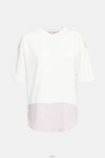 Women Esprit Off White Two-tone T-shirt T-Shirts XF4444393 - Image 5