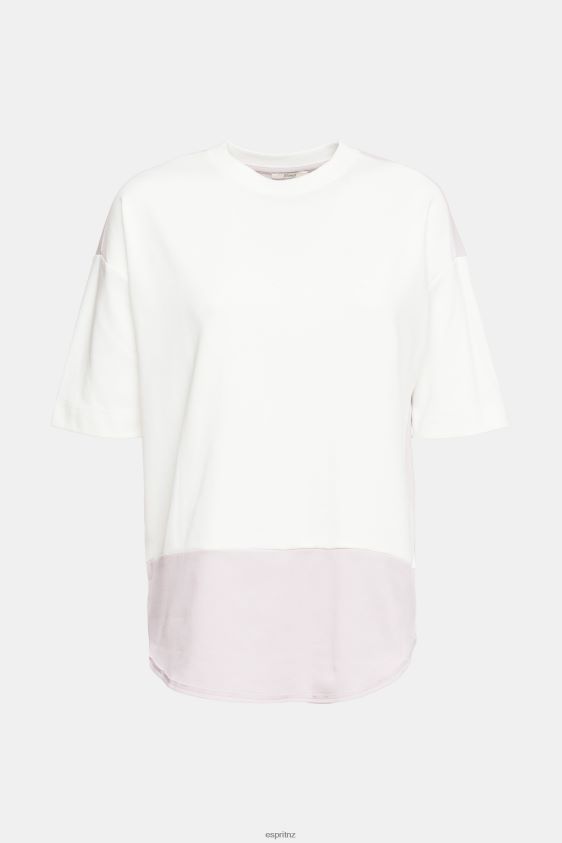 Women Esprit Off White Two-tone T-shirt T-Shirts XF4444393 - Image 5