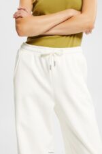 Women Esprit Off White Wide leg sweatpants Trousers & Pants XF4444527 - Image 3