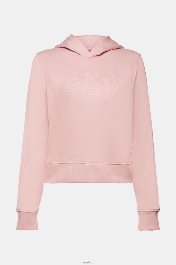 Women Esprit Old Pink Embroidered logo hoodie, organic cotton Sweatshirts & Hoodies XF44449 - Image 5