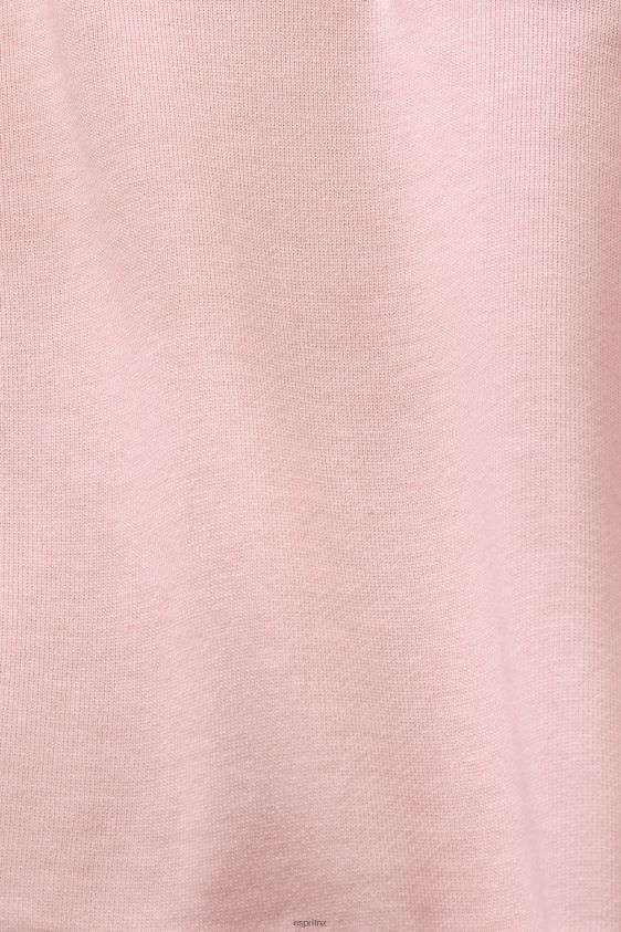 Women Esprit Old Pink Embroidered logo sweatshirt, organic cotton Sweatshirts & Hoodies XF444413 - Image 4