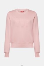 Women Esprit Old Pink Embroidered logo sweatshirt, organic cotton Sweatshirts & Hoodies XF444413 - Image 5