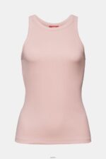 Women Esprit Old Pink Ribbed tank top Tank XF444414 - Image 5