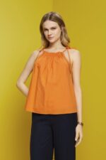 Women Esprit Orange Camisole top with smock, TENCEL Top XF4444199