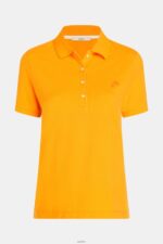 Women Esprit Orange Dolphin Tennis Club Classic Polo Polos XF4444500 - Image 4