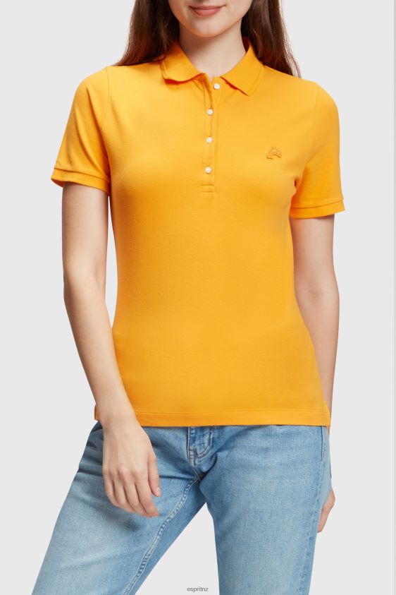 Women Esprit Orange Dolphin Tennis Club Classic Polo Polos XF4444500 - Image 1