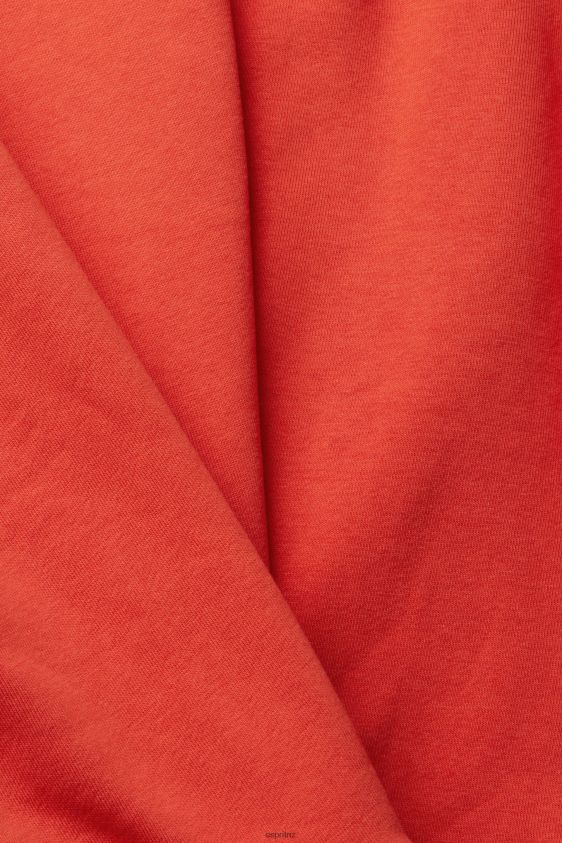 Women Esprit Orange Red Casual logo puff print sweatshirt Sweatshirts & Hoodies XF4444366 - Image 4