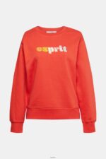 Women Esprit Orange Red Casual logo puff print sweatshirt Sweatshirts & Hoodies XF4444366 - Image 5