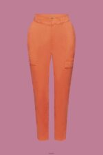 Women Esprit Orange Red Mid-rise cargo-style trousers Trousers & Pants XF4444271 - Image 5